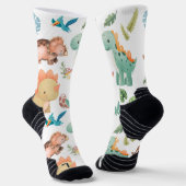 Chaussette Joli Dinosaure Vert (Angulaire)