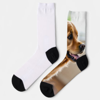 Chaussette Joli et beau design de chien sur