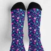 Chaussette Joli fond à motif floral (Haut)