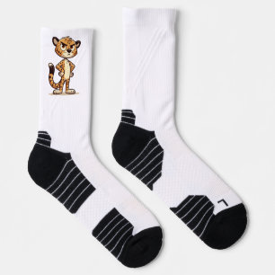 Chaussette joli guépard mécontent
