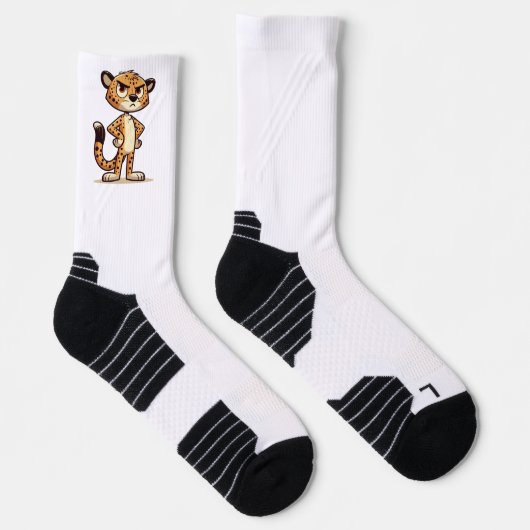 Chaussette joli guépard mécontent (Droite)
