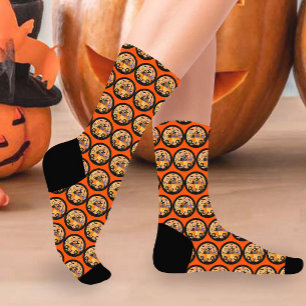 Chaussette Joli Halloween Citrouille