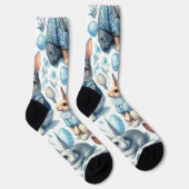 Chaussette Joli lapin Vintage sans couture (Droite)