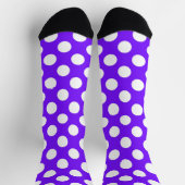 Chaussette joli motif à pois blanc violet  (Haut)