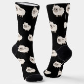 Chaussette Joli motif animal de compagnie Noir et blanc (Angulaire)
