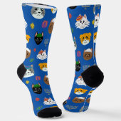 Chaussette Joli motif de chat de Hanoukka (Angulaire)