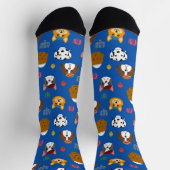 Chaussette Joli motif de chien de Hanoukka (Haut)
