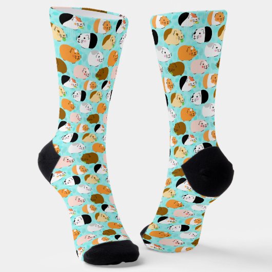 Chaussette Joli motif de cochon d'Inde (Angulaire)