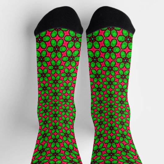 Chaussette Joli Motif de fleurs Abstraites (Haut)