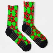 Chaussette Joli Motif de fleurs Abstraites (Droite)