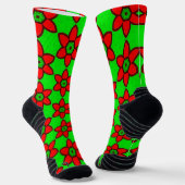 Chaussette Joli Motif de fleurs Abstraites (Angulaire)