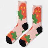 Chaussette Joli motif de fraise (Gauche)