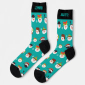 Chaussette Joli Motif de Noël Hiver Snowman Dessin (Gauche)