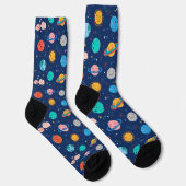 Chaussette Joli Motif Planète Souriante (Droite)