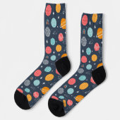 Chaussette Joli Motif Planète Souriante (Gauche)