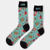 Chaussette Joli Noël à Sloth Motif Noël Noël Joyeux Noël (Gauche)