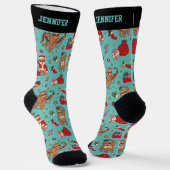 Chaussette Joli Noël à Sloth Motif Noël Noël Joyeux Noël (Angulaire)