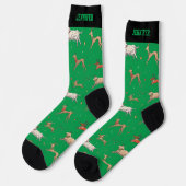 Chaussette Joli Noël Chien Motif Noël Noël Fêtes d'hiver (Gauche)
