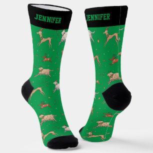 Chaussette Joli Noël Chien Motif Noël Noël Fêtes d'hiver