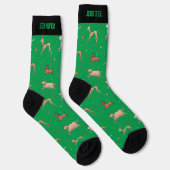 Chaussette Joli Noël Chien Motif Noël Noël Fêtes d'hiver (Droite)