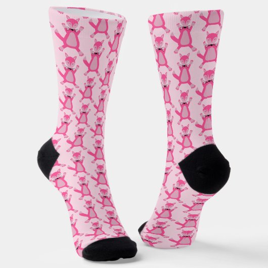 Chaussette Joli rose bébé fille Fox Patterned (Angulaire)