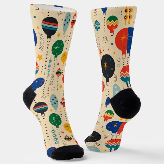 Chaussette Jolie décoration traditionnelle beige (Angulaire)