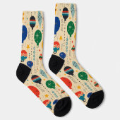 Chaussette Jolie décoration traditionnelle beige (Droite)