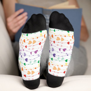 Chaussette Jolie famille Motif Rainbow Hearts
