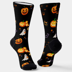 Chaussette Jolie fête d'Halloween sorcière Citrouille