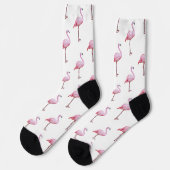 Chaussette Jolie fille tropicale Flamant rose rose (Gauche)