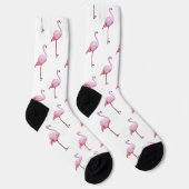 Chaussette Jolie fille tropicale Flamant rose rose (Droite)