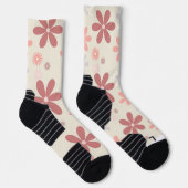 Chaussette jolie fleur de girly rose (Droite)