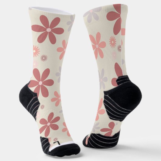 Chaussette jolie fleur de girly rose (Angulaire)