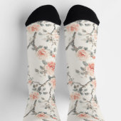 Chaussette Jolie Fleur de Pêche Crème (Haut)
