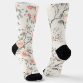 Chaussette Jolie Fleur de Pêche Crème (Angulaire)