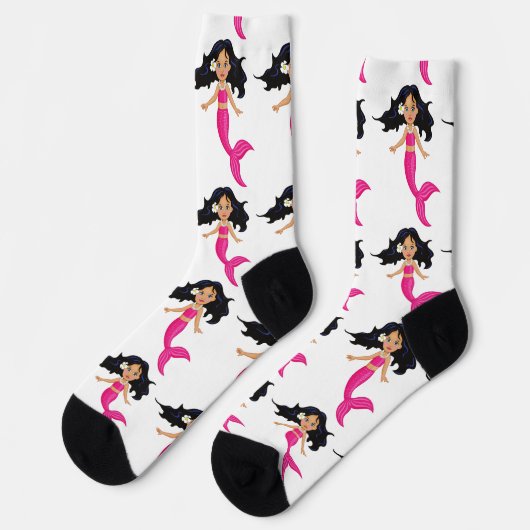 Chaussette Jolie sirène à queue rose Thunder_Cove (Gauche)