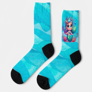 Chaussette Jolie sirène sous-marine