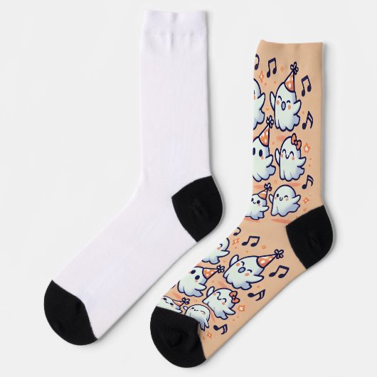 Chaussette Jolie "soirée fantôme" chaussettes où les fantômes (Gauche)