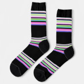 Chaussette Jolies bandes néon colorées (Gauche)