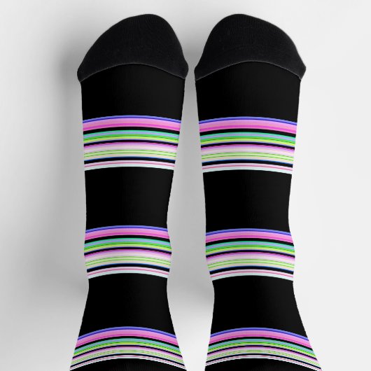 Chaussette Jolies bandes néon colorées (Haut)