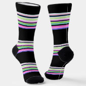 Chaussette Jolies bandes néon colorées (Angulaire)