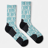 Chaussette Jolies chaussettes bleues "LiveLoveLife" (Droite)