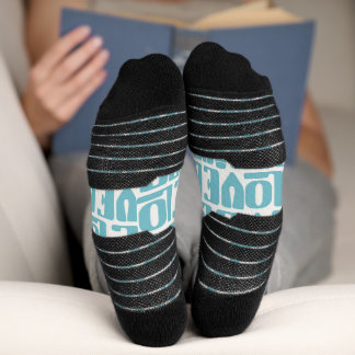 Chaussette Jolies chaussettes bleues "LiveLoveLife"