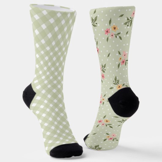 Chaussette Jolies Chaussettes Pastel Green Odd (Angulaire)