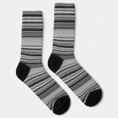 Chaussette Jolies rayures noir gris (Droite)