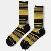 Chaussette Jolies rayures noires dorées (Gauche)