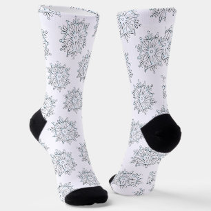 Chaussette Jolis flocons de Noël, tempête de neige d'hiver