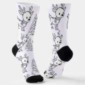 Chaussette Jolis rennes de Noël (Angulaire)