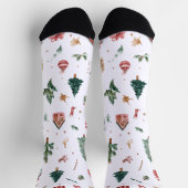 Chaussette Jolly Christmas Pattern Socks | Fun Gift (Haut)