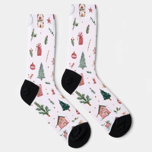 Chaussette Jolly Christmas Pattern Socks | Fun Gift  (Droite)